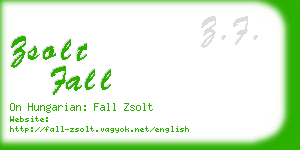 zsolt fall business card